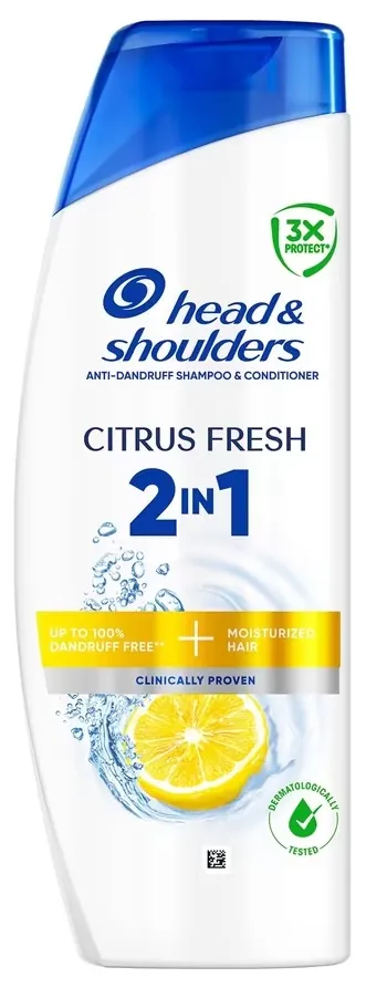 Шампунь Head & Shoulders 2-в-1 Citrus Fresh Цитрусова свіжість проти лупи, 400 мл