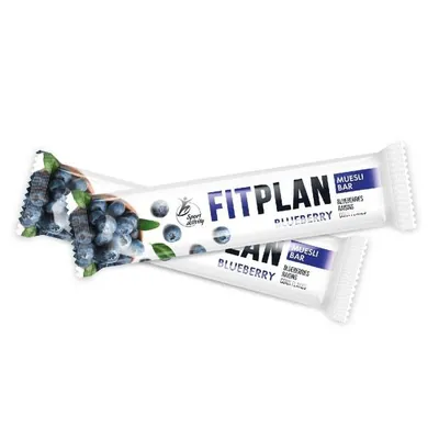 Батончик-мюслі FitPlan Muesli Bar з чорницею глазурований, 25 г