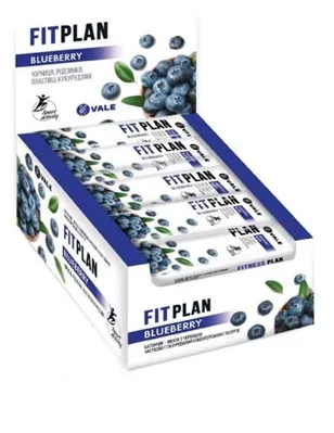 Батончик-мюслі FitPlan Muesli Bar з чорницею глазурований, 25 г