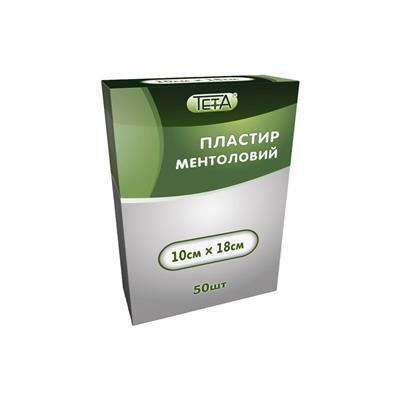 Пластырь ментоловый Teta, 10 см x 18 см, 1 штука