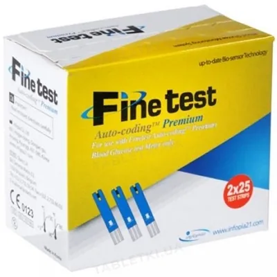 Тест-смужки Finetest Auto-coding Premium для глюкометра, 50 штук (2х25)
