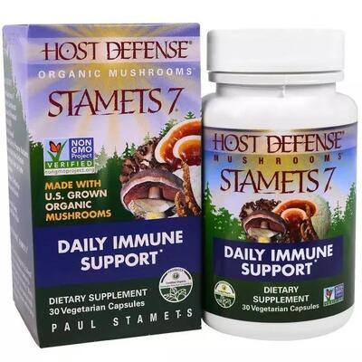 Грибной комплекс Fungi Perfecti Stamets 7 Daily Immune Support, 30 вегетарианских капсул