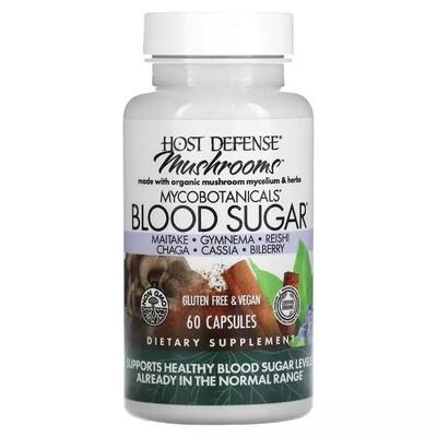 Грибной комплекс для нормализации уровня сахара Fungi Perfecti MycoBotanicals Blood Sugar, 60 капсул