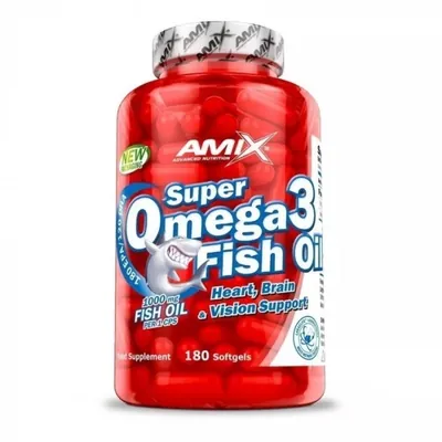 Комплекс корисних жирів Amix Nutrition Super Omega 3 Fish Oil 1000 mg, 180 м'яких гелевих капсул