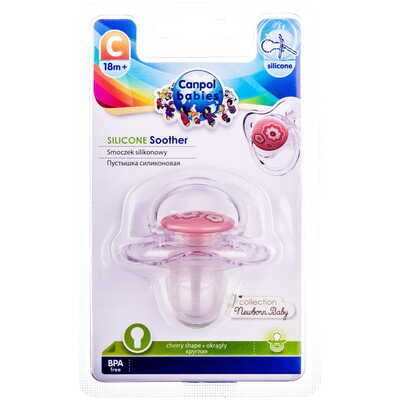 Пустышка силиконовая Canpol Babies Newborn baby круглая 22/564, 18+ месяцев, 1 шт