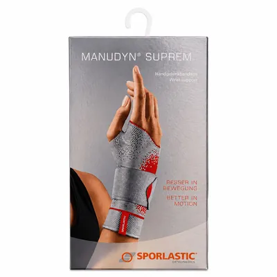Ортез на променезап'ястковий суглоб Sporlastic Manudyn Supreme 07157 еластичний з силіконовою подушкою, правий, розмір XS