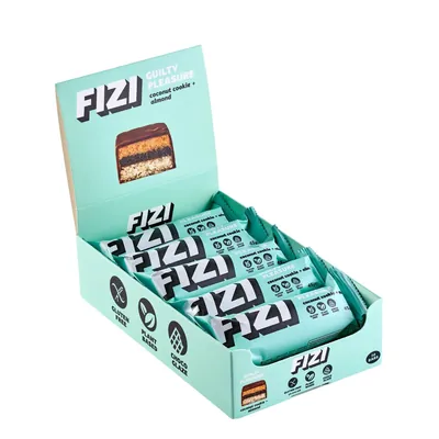 Батончик Fizi Guilty Pleasure кокосове печиво та мигдаль, 10 штук по 45 г