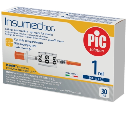Шприц инсулиновый 1 мл Insumed 30G (0,30 x 12,7 мм), 1 штука