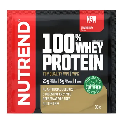 Протеїн сироватковий змішаний Nutrend 100% Whey Protein полуниця, 30 г