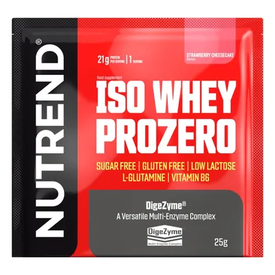 Протеїн сироватковий ізолят Nutrend Iso Whey Prozero полуничний чізкейк, 25 г