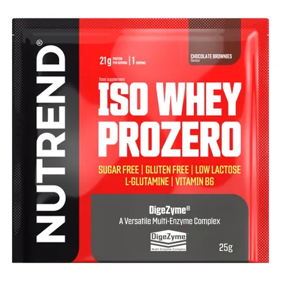 Протеїн сироватковий ізолят Nutrend Iso Whey Prozero шоколадний брауні, 25 г