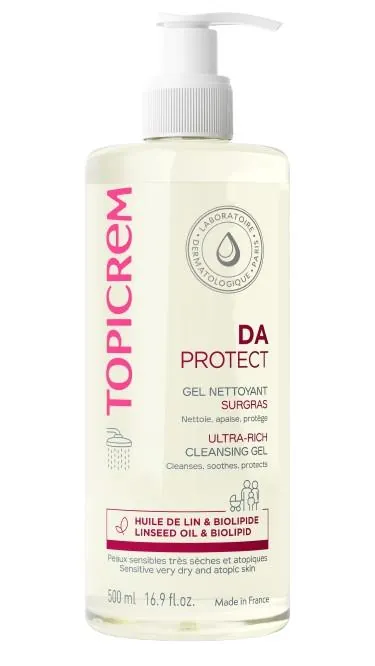 Гель для обличчя та тіла Topicrem DA Protect очищуючий ультразбагачений, 500 мл