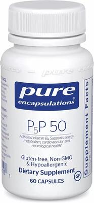 Витамин B6 (Пиридоксаль-5-фосфат) Pure Encapsulations P5P 50 (vitamin B6), 60 капсул