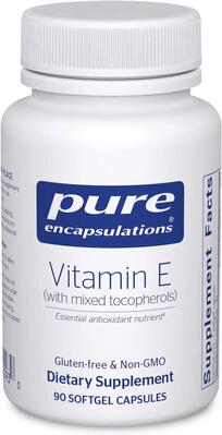 Вітамін Е Pure Encapsulations Vitamin E (with mixed tocopherols), 90 капсул