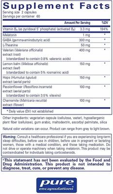 Витамины для спокойного сна Pure Encapsulations Best-Rest Formula, 120 капсул