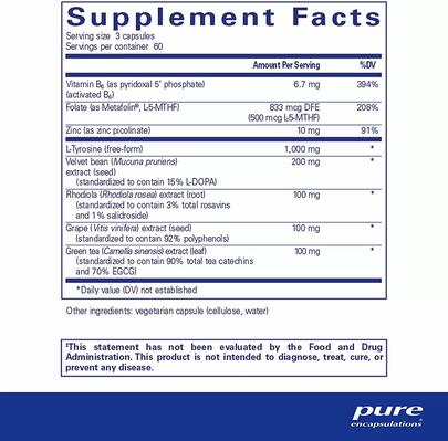 ДопаПлюс Pure Encapsulations DopaPlus поддержка допамина, 180 капсул