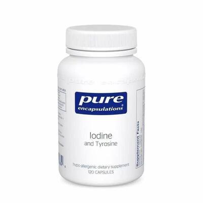 Йод и Тирозин Pure Encapsulations Iodine & Tyrosine, 120 капсул
