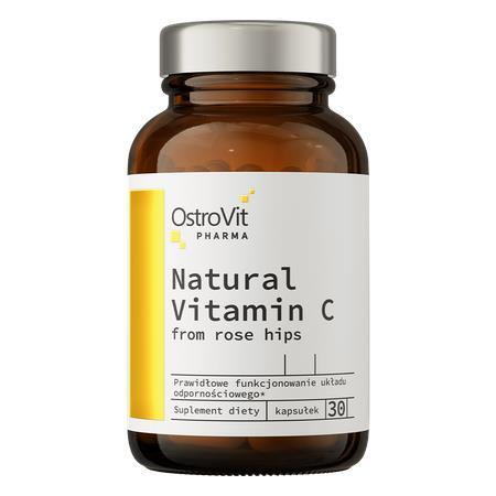 Витамин C OstroVit Pharma Natural Vitamin C от Rose Hips, 30 капсул