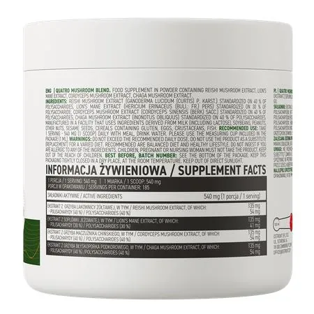 Грибний комплекс OstroVit Quatro Mushroom Blend, 100 г
