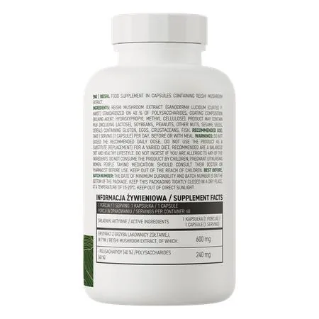Гриб Рейші OstroVit Reishi Extract, 60 капсул