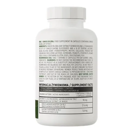 Гінкго білоба OstroVit Ginkgo Biloba, 60 капсул