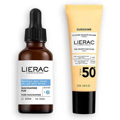 Набір Lierac Protocole Сироватка проти пігментних плям 30 мл + Флюїд сонцезахисний Sunissime SPF50+ 25 мл