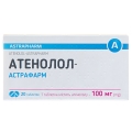 Атенолол-Астрафарм таблетки по 100 мг №20 (10х2)