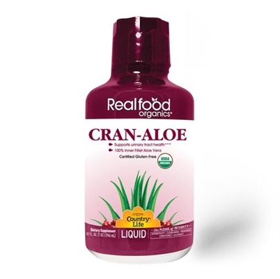 Алоэ Вера и клюква Country Life Real food organics Cran Aloe, 944 мл