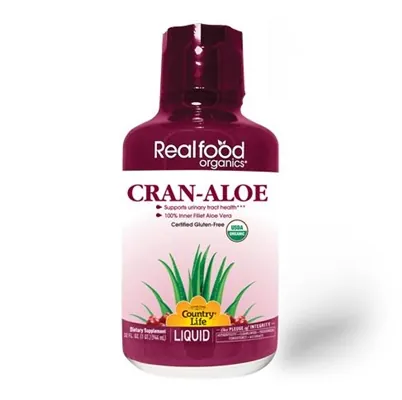Алое Вера та журавлина Country Life Real food organics Cran Aloe, 944 мл