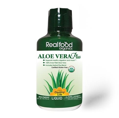 Алоэ Вера Country Life Real food organics Aloe Vera Plus, 944 мл
