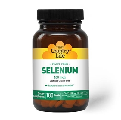 Селен Country Life Selenium 100 мкг, 180 таблеток