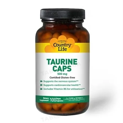 Амінокислота Country Life Taurine 500 мг