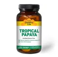Натуральна добавка Country Life Tropical Papaya (тропічна папая), 200 жувальних пастилок