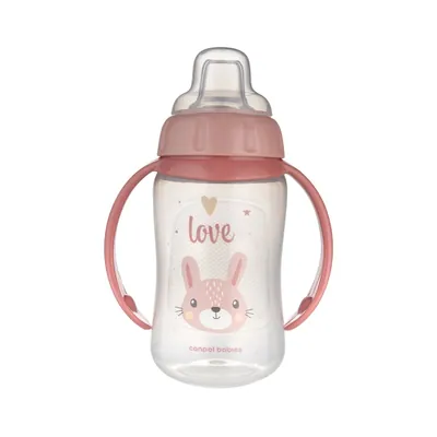 Кружка Canpol babies Cute Animals тренувальна з силіконовим носиком, рожева, 56/512_pin2, 320 мл