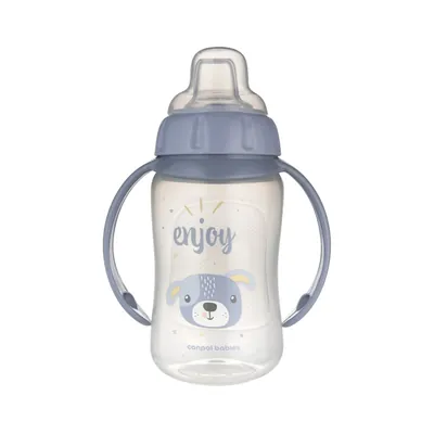 Кружка Canpol babies Cute Animals тренувальна з силіконовим носиком, синя, 56/512_blu2, 320 мл