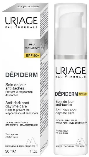Крем для обличчя Uriage Depiderm SPF 50+ денний проти пігментних плям, 30 мл