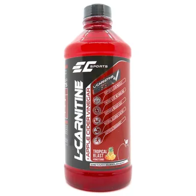 L-карнітин 3000 мг з добавкою оцту яблучного Earth's Creation L Carnitine 3000mg + Apple Cider (Tropical), 473 мл