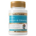 Гинкго и Женьшень Earth's Creation Ginkgo and Ginseng, 60 таблеток
