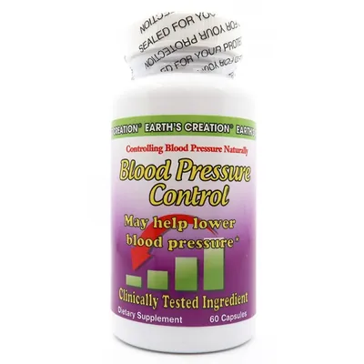 Контроль артеріального тиску Earth's Creation Blood Pressure Control, 60 капсул