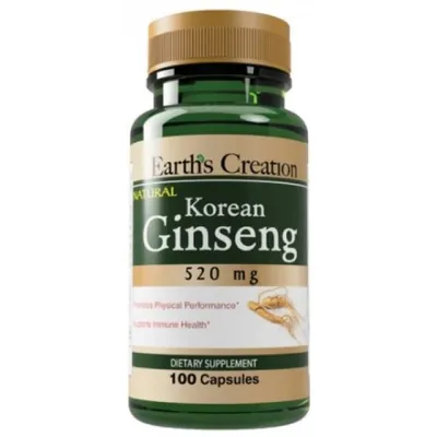 Корейський женьшень Earth's Creation Korean Ginseng, 100 капсул