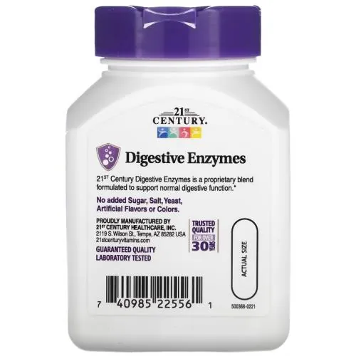 Травні ферменти 21st Century Digestive Enzymes, 60 капсул