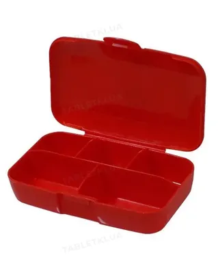 Органайзер пластиковий Buchsteiner Pillmaster Klikbox, червоний