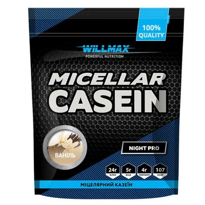 Казеїн міцелярний Willmax Micellar Casein, ваніль, 900 г