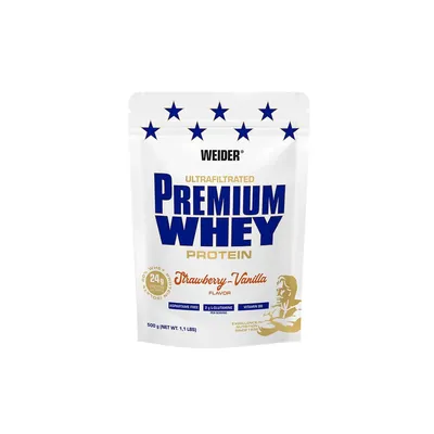 Протеїн сироватковий змішаний Weider Premium Whey Protein, полуниця-ваніль, 500 г