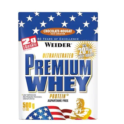 Протеїн сироватковий змішаний Weider Premium Whey Protein, шоколад-нуга, 500 г