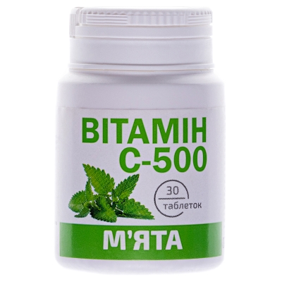Витамин С-500 Красота и Здоровье со вкусом мяты таблетки по 0,5 г №30