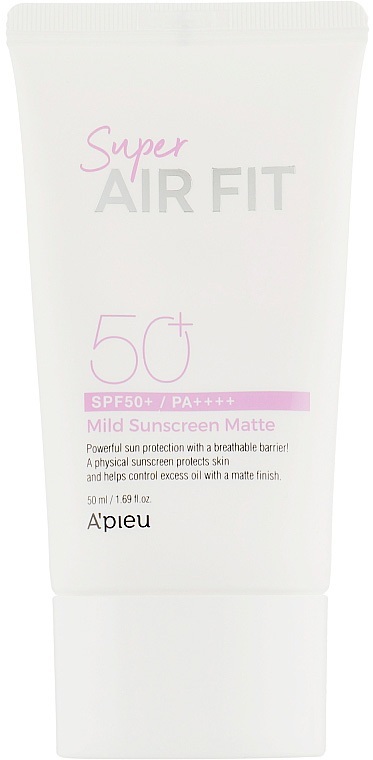Солнцезащитный крем A'Pieu Super Air Fit Mild Sunscreen Matte SPF50+/PA++++, 50 мл