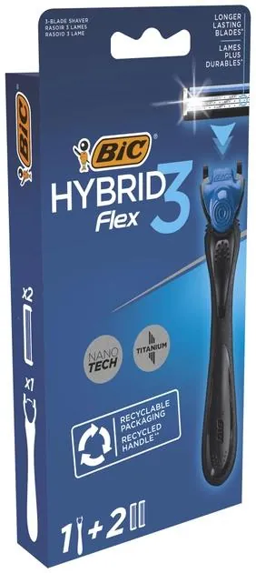 Станок для гоління Bic Flex 3 Hybrid чоловічий з 2 змінними картриджами