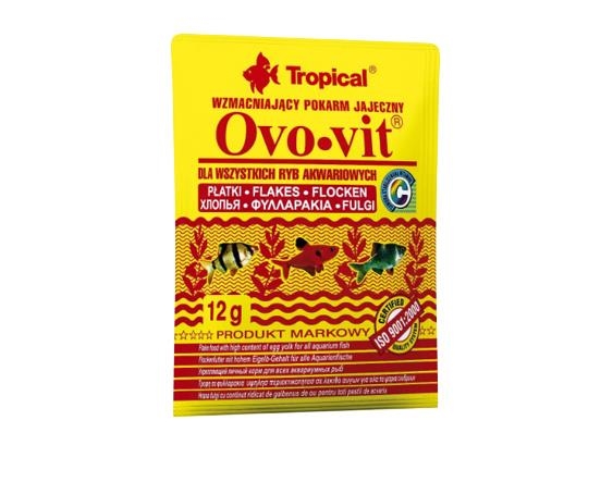 Корм для акваріумних риб Tropical Ovo-Vit у пластівцях з яєчним жовтком, 12 г