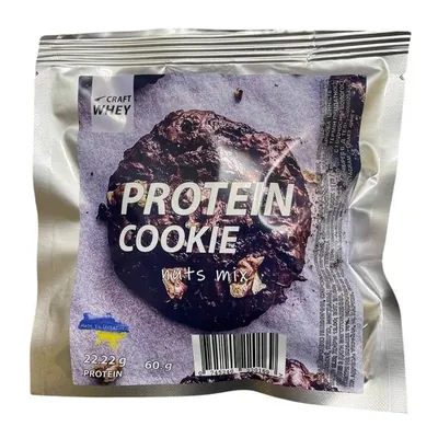 Печиво протеїнове Craft Whey Protein Cookie горіховий мікс, 60 г